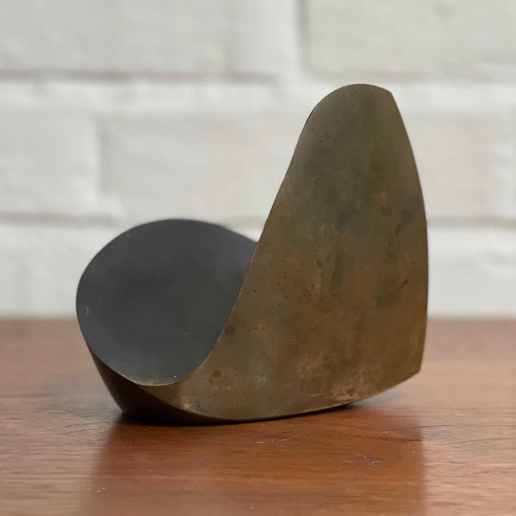 Fin du 20e siècle Sculpture abstraite en bronze 