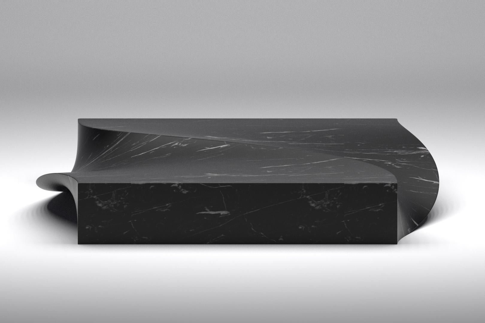 Soul Sculpture Black Coffee Table by Veronica Mar In New Condition In Geneve, CH