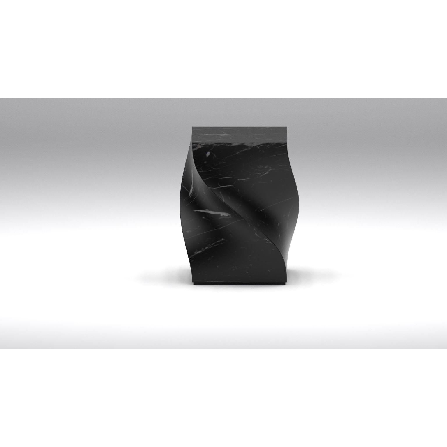 Contemporary Soul Sculpture Black Pull up Table by Veronica Mar
