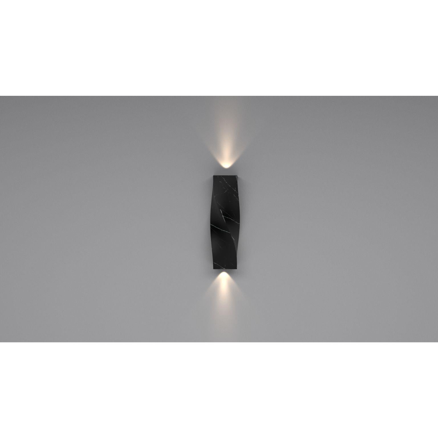 Soul Sculpture Black Sconce by Veronica Mar In New Condition For Sale In Geneve, CH