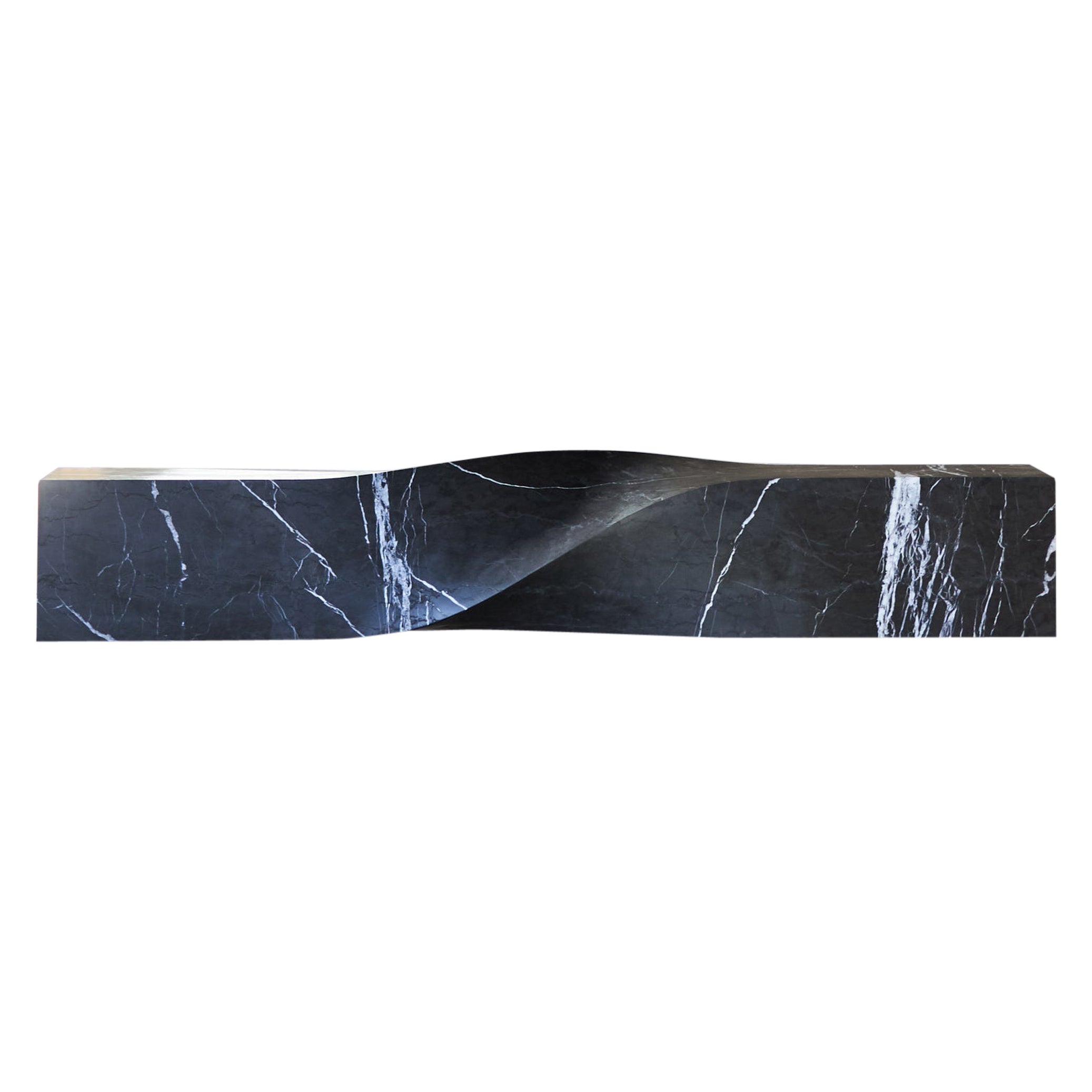 Soul Sculpture Marble Bench by Veronica Mar For Sale