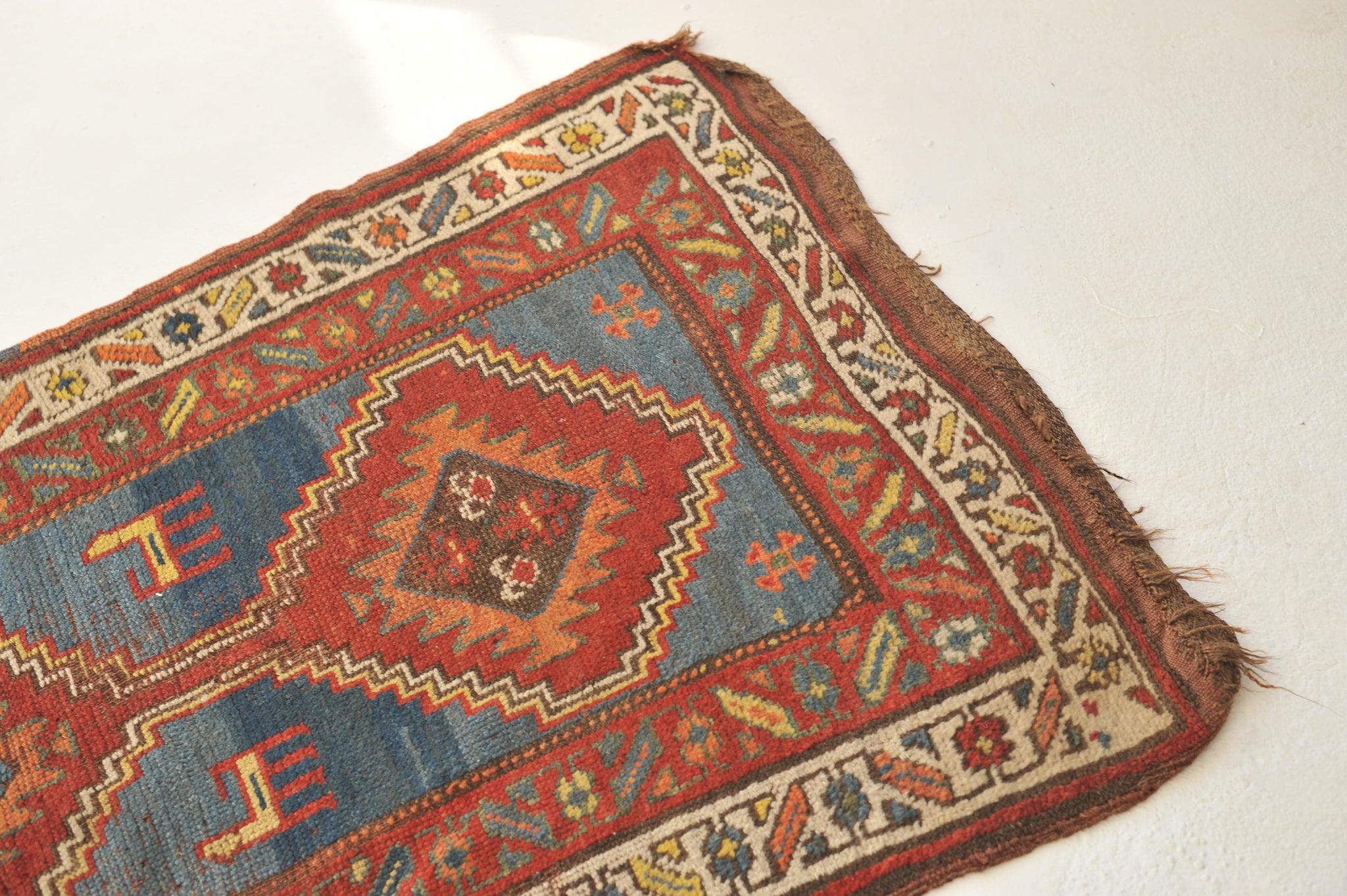 Soulful Nomadic Antique Kurdish Runner with Mystical Animals For Sale 1