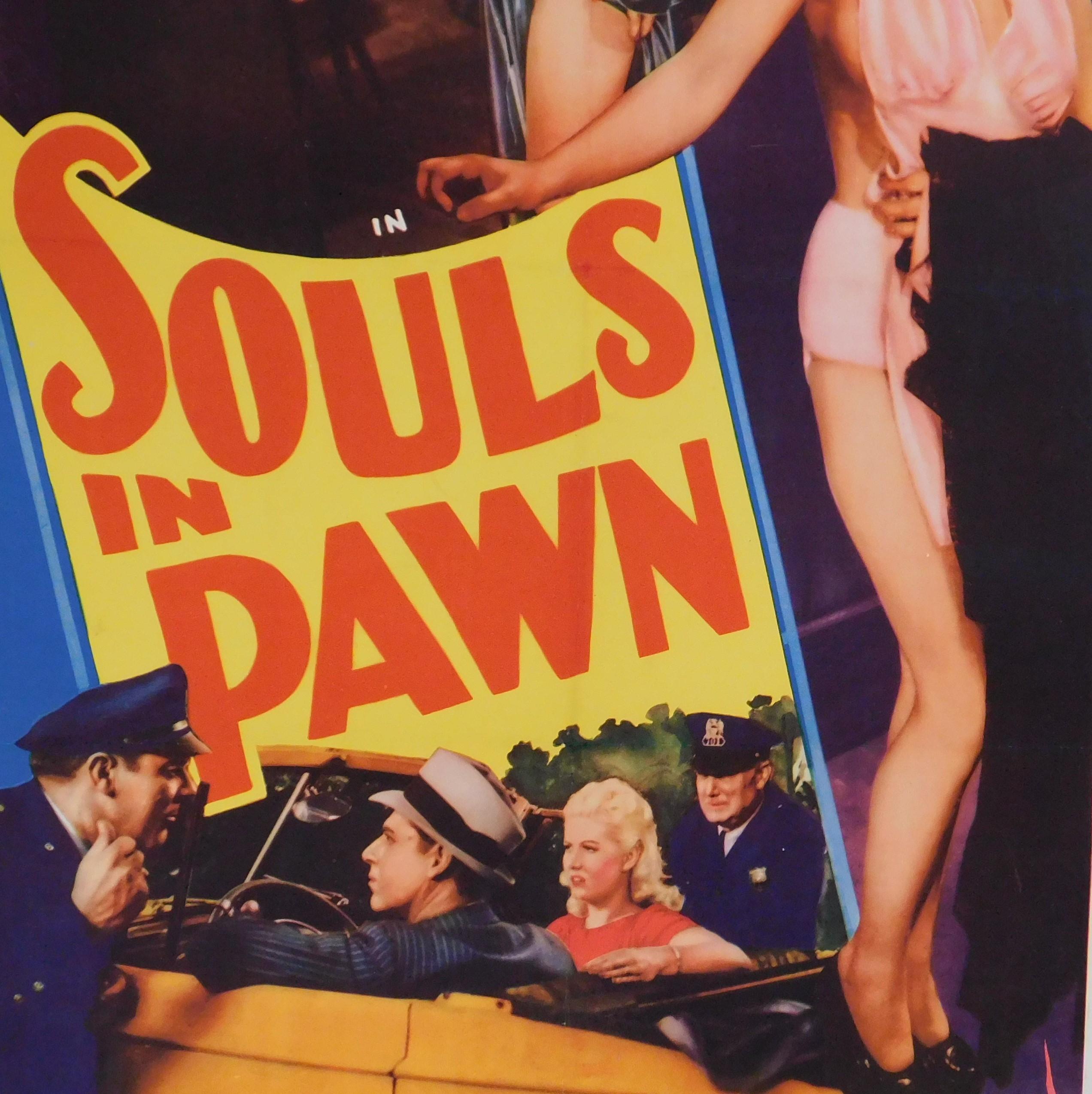 Souls in Pawn 1940 Original Linen Backed Theatrical Poster Burlesque One-Sheet For Sale 2
