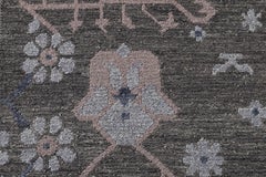 Hand-Knotted Soumak-Style Custom Rug, Wool, Modern Design, India