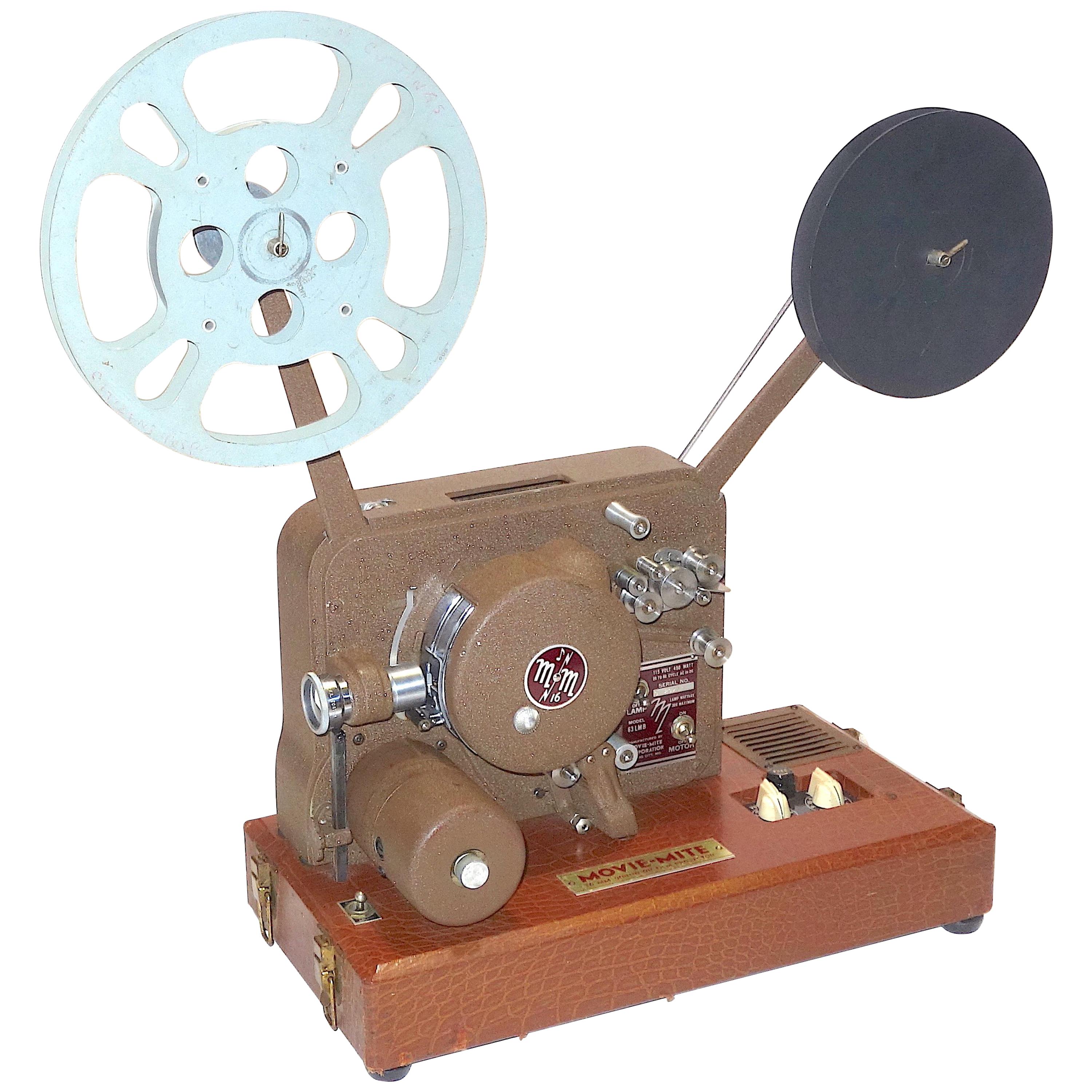 Sound and Picture Movie Projector Art Deco Design All Original 16mm, circa 1940s For Sale