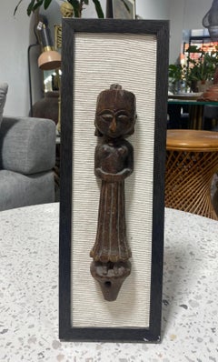 Sounth India Indian Antique Wood Gangaur Hindu Holy Women Goddess Sculpture