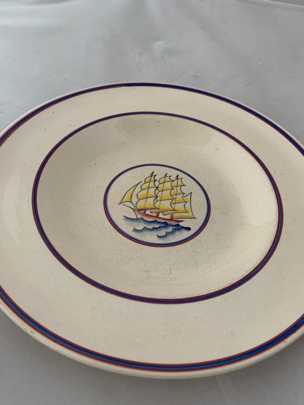 Art Deco Soup Plate by Gio Ponti for Richard Ginori, 1930s For Sale