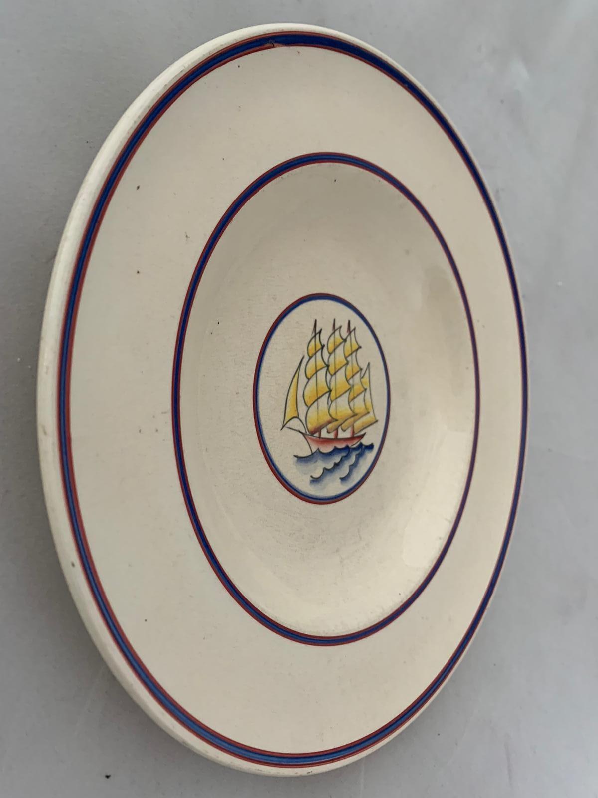 Ceramic Soup Plate by Gio Ponti for Richard Ginori, 1930s For Sale