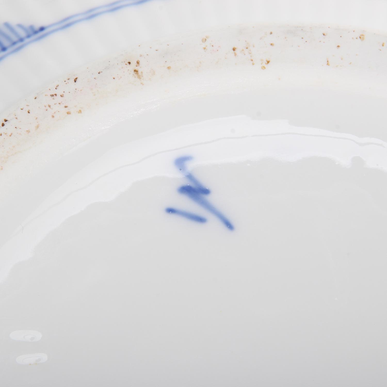 Hand-Painted Soup Tureen by Royal Copenhagen Vintage Danish Blue Fluted Plain Porcelain