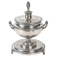 Antique Soup Tureen or Centrepiece from the House of CHRYSALIA Goldsmith, Napoleon III.