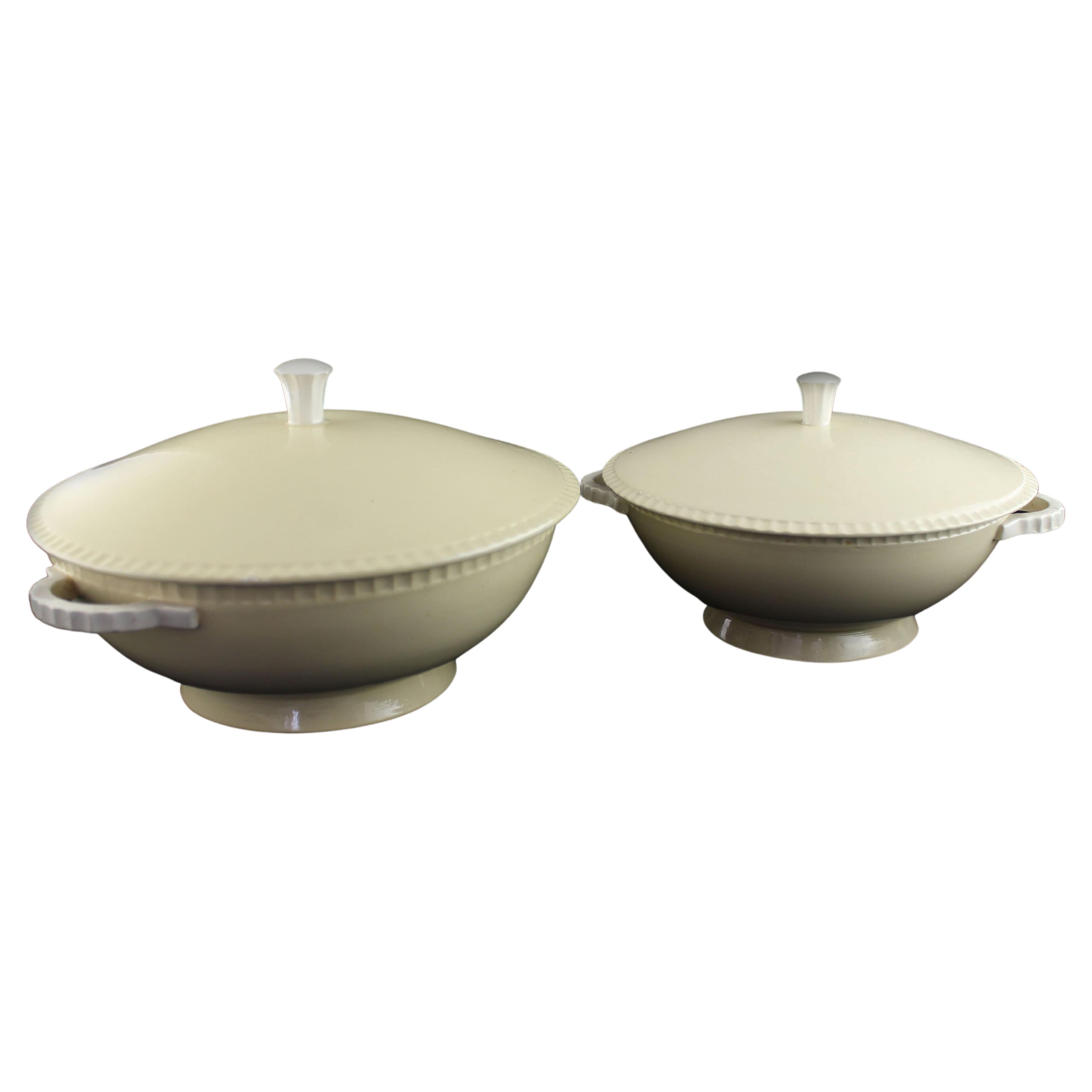 Soup Tureens from Boch Frères, La Louviere, 1920s, Set of 2 For Sale