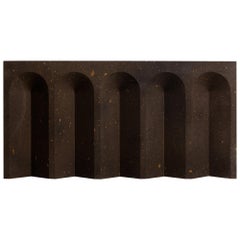 Geometric Arch Console Table in Black Tuff