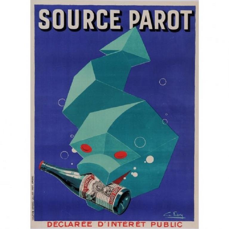 “Source Parot” Original Vintage Poster In Good Condition In Melbourne, Victoria