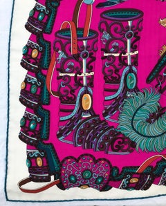 Sous l'Egide de Mars Cashmere Silk Shawl Designed by Pierre Marie 140