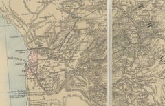 South Africa c.1890 Antique Folding Map – Cape Colony to Zambesi River