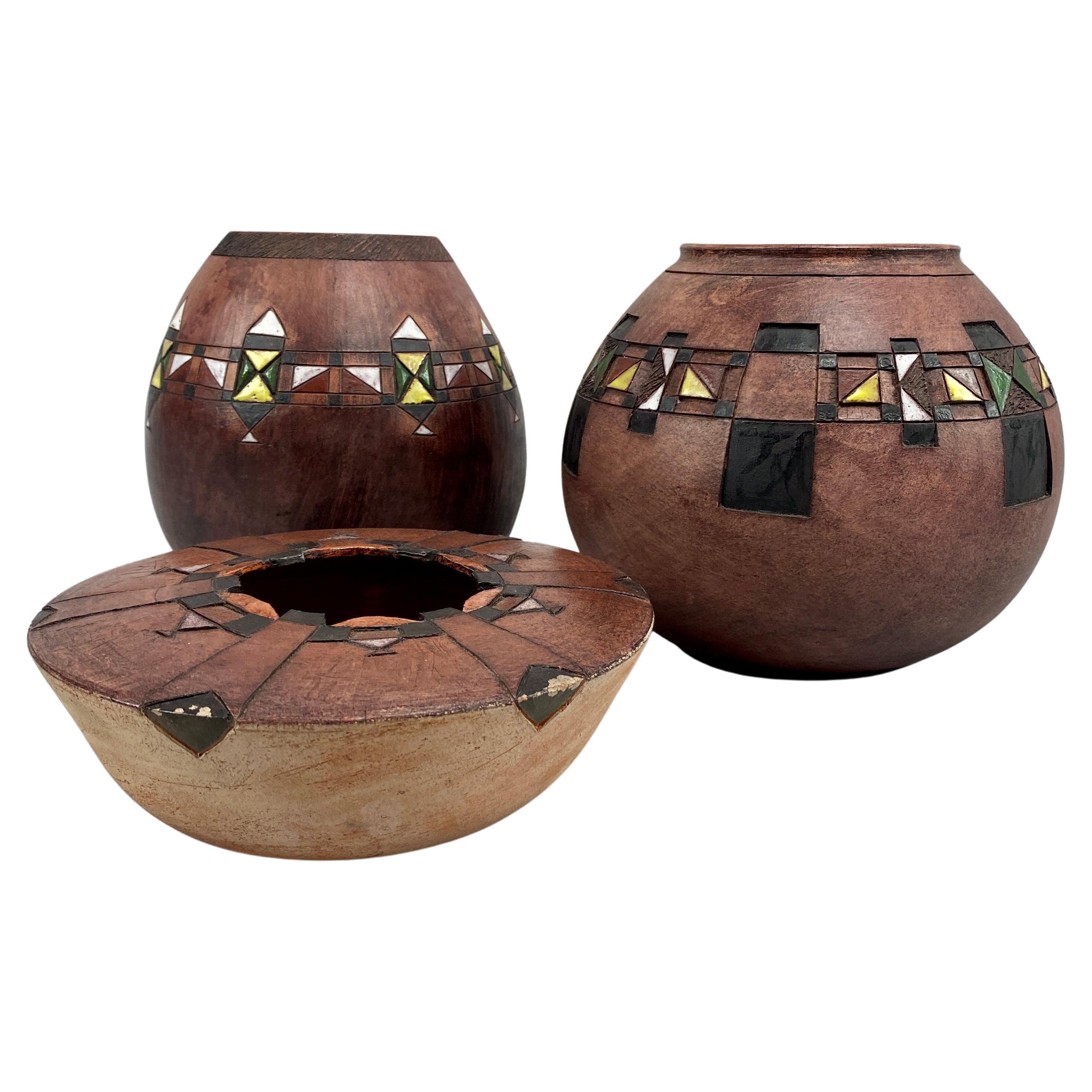 South African Clay Pottery Bowls For Sale