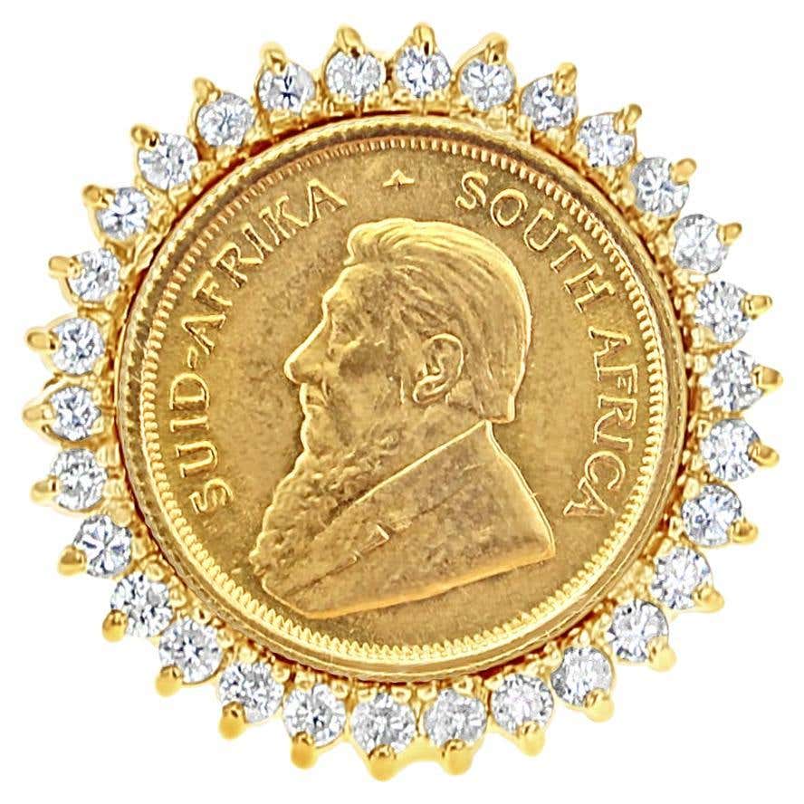South African Coin Ring with Rope Bezel Frame For Sale at 1stDibs ...