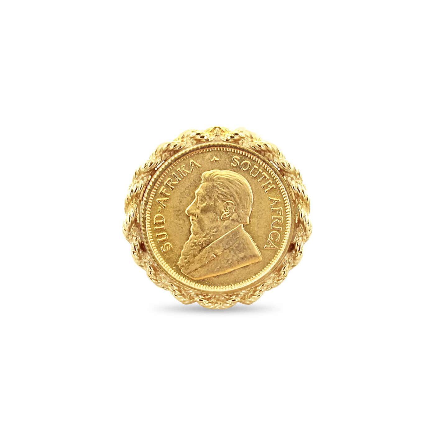 South African Coin Ring with Rope Bezel Frame For Sale at 1stDibs ...