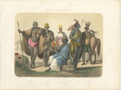 South African Costumes – Hottentots, Sudanese Women, and Chief Moussaou, c.1845