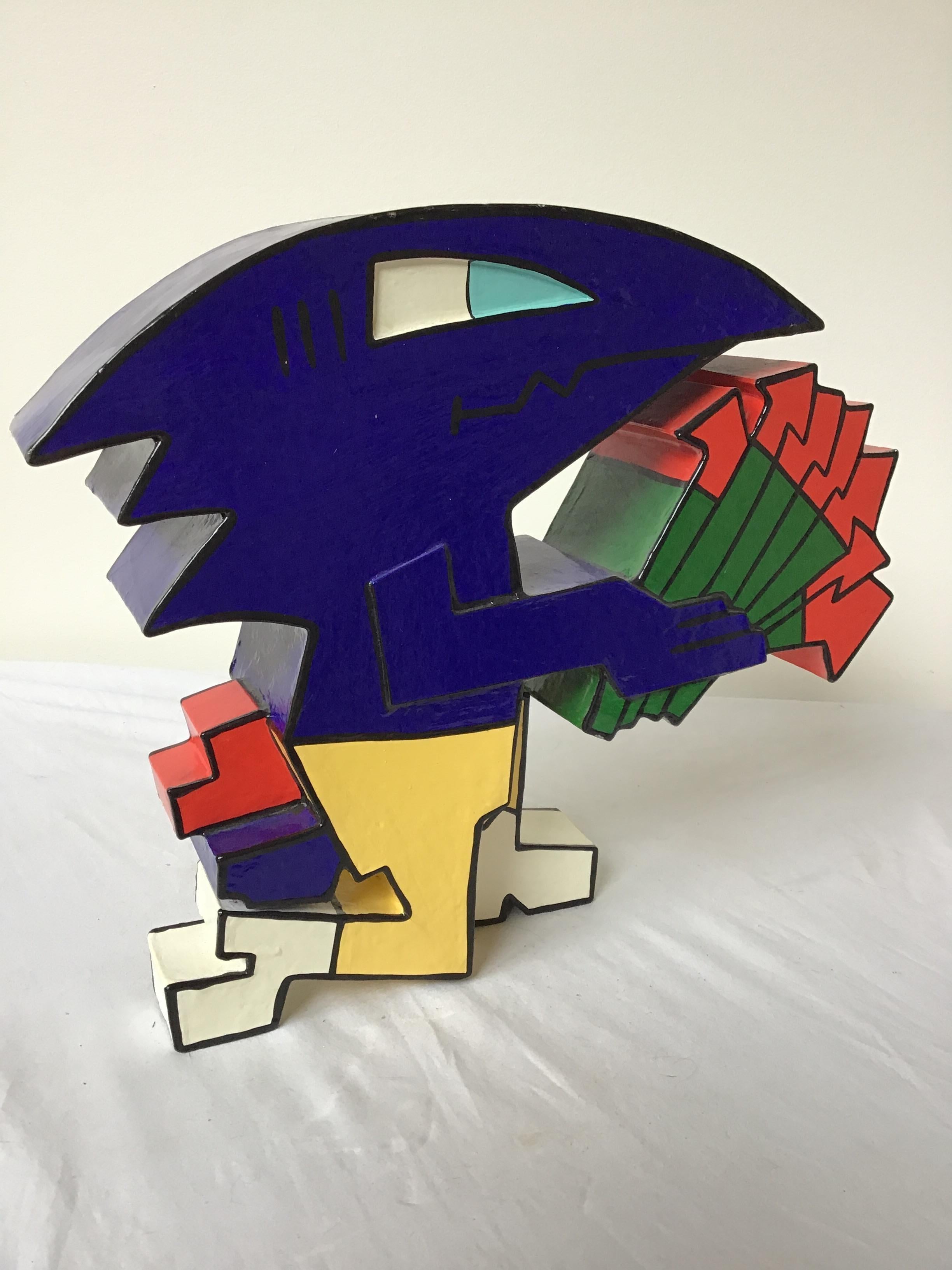 South African Pop Art Figure with Arrows In Good Condition In Tarrytown, NY