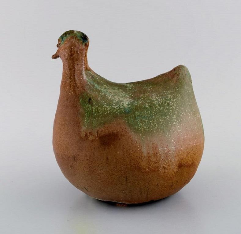 South African Studio Ceramist, Unique Bird in Glazed Ceramics, Late 20th Century In Excellent Condition In Copenhagen, DK