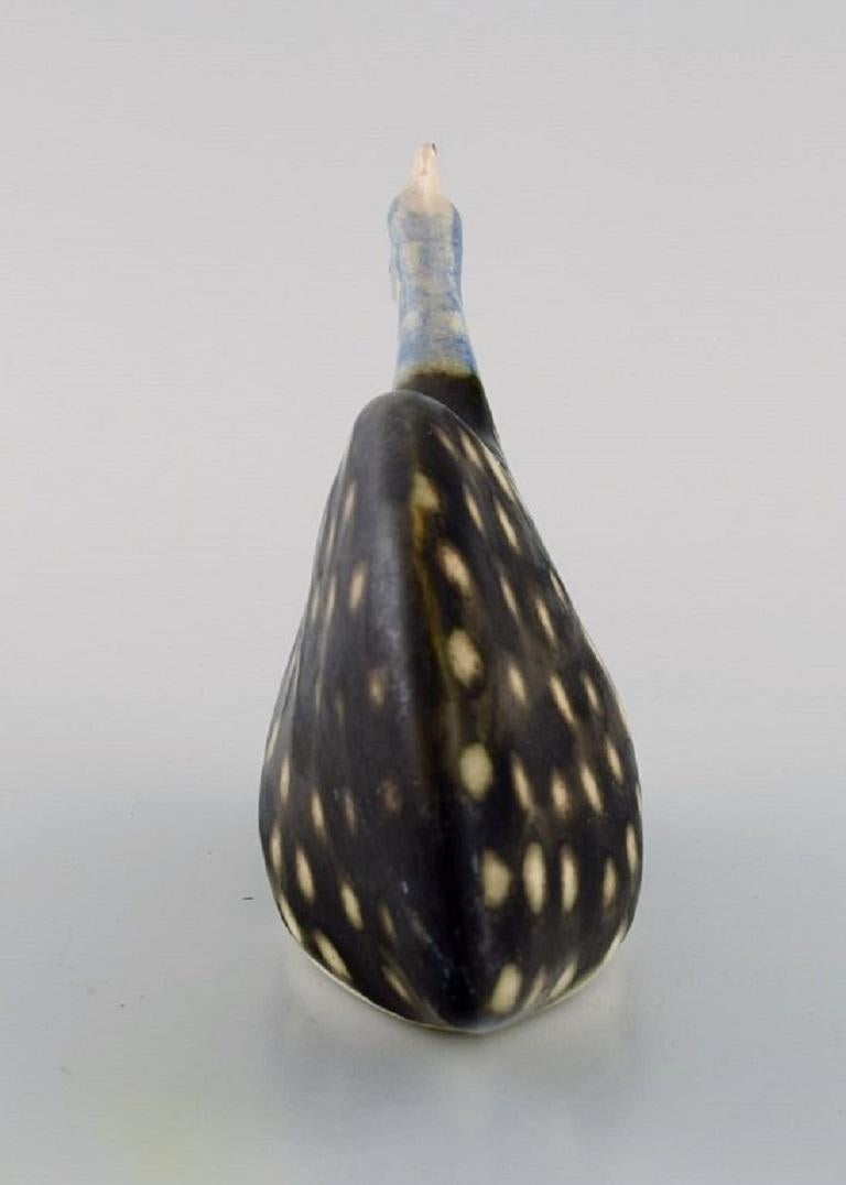 20th Century South African Studio Ceramist, Unique Bird in Hand-Painted Glazed Ceramics