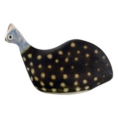 South African Studio Ceramist, Unique Bird in Hand-Painted Glazed Ceramics