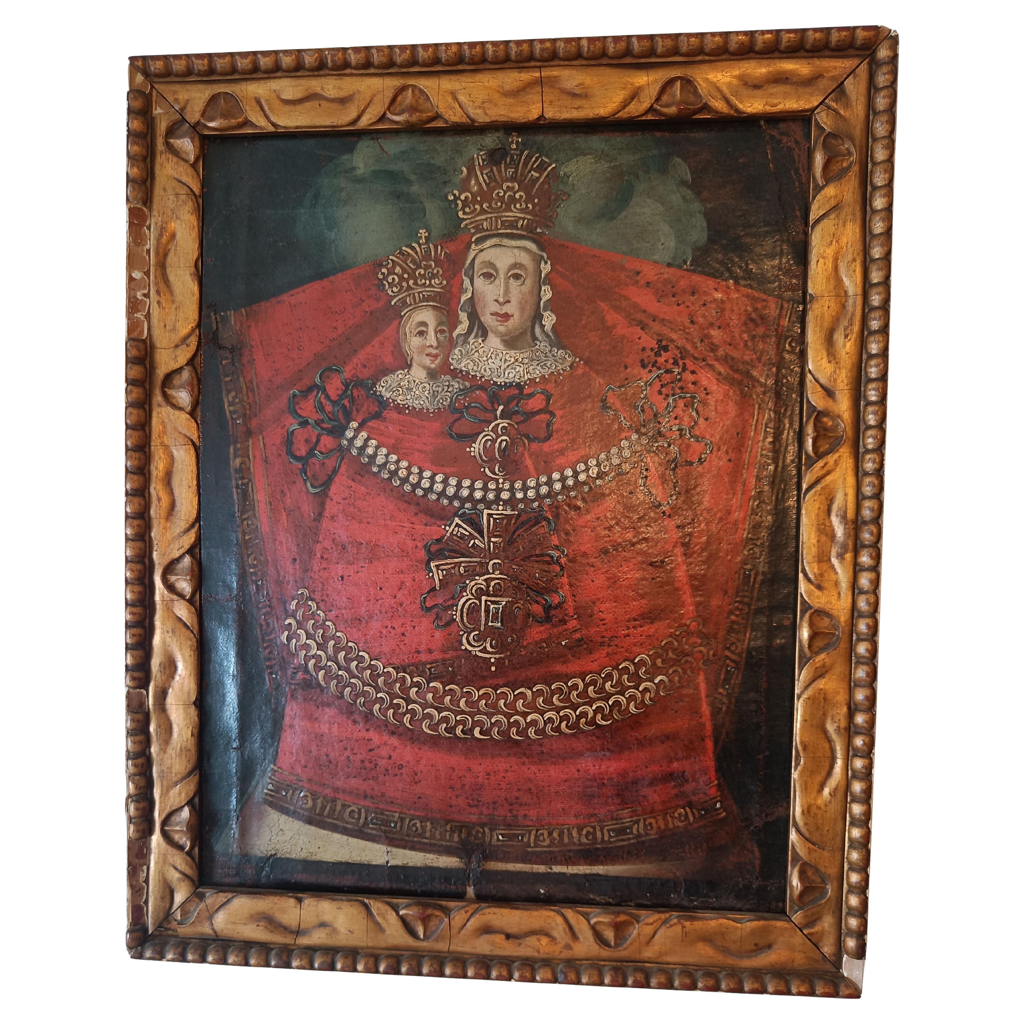 Südamerikanische Kolonialmalerei Jungfräuliche Volkskunst 18.