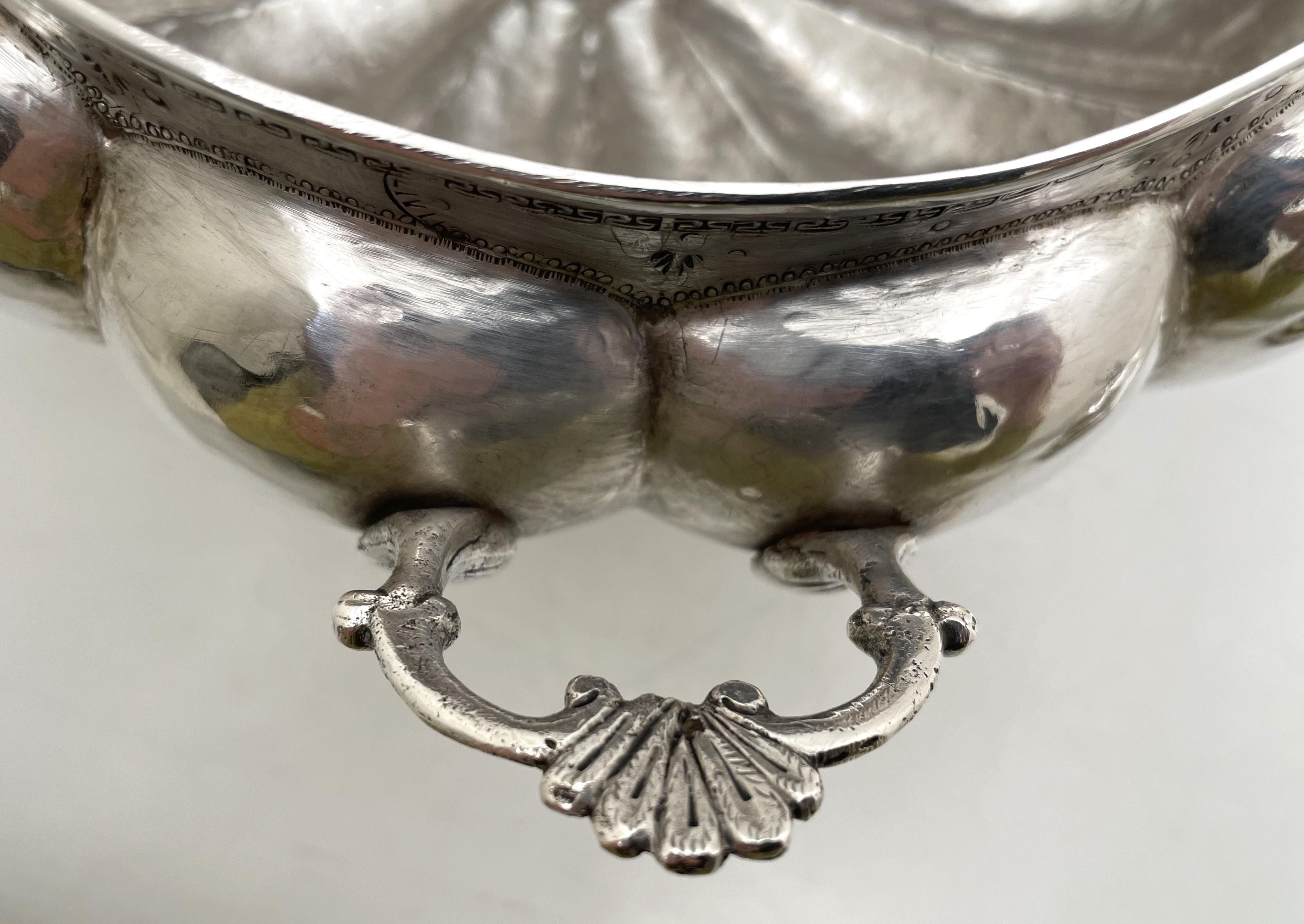 20th Century South American Silver Tureen/ Covered Bowl with Camel Finial For Sale