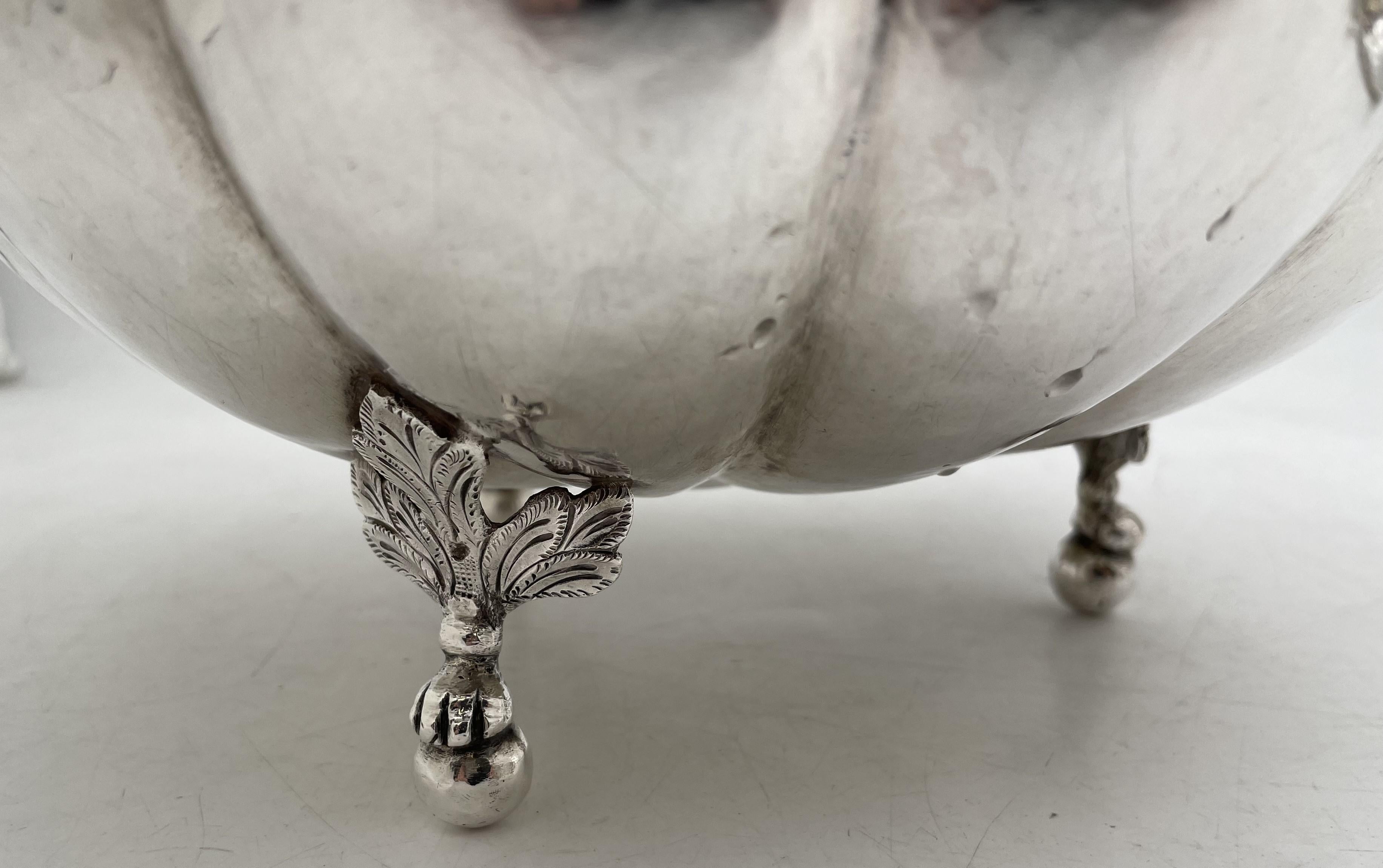 South American Silver Tureen/ Covered Bowl with Camel Finial For Sale 2