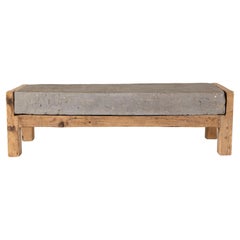 South Asia Architectural Stone Inset Bench