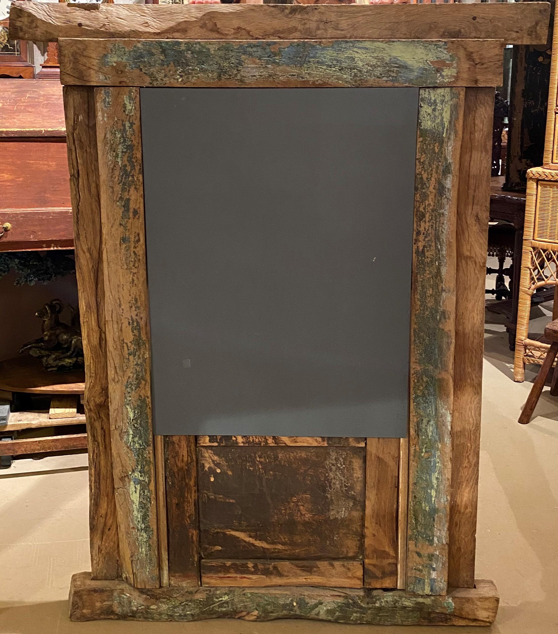 South Asian Architectural Element with Wall Mirror For Sale 5