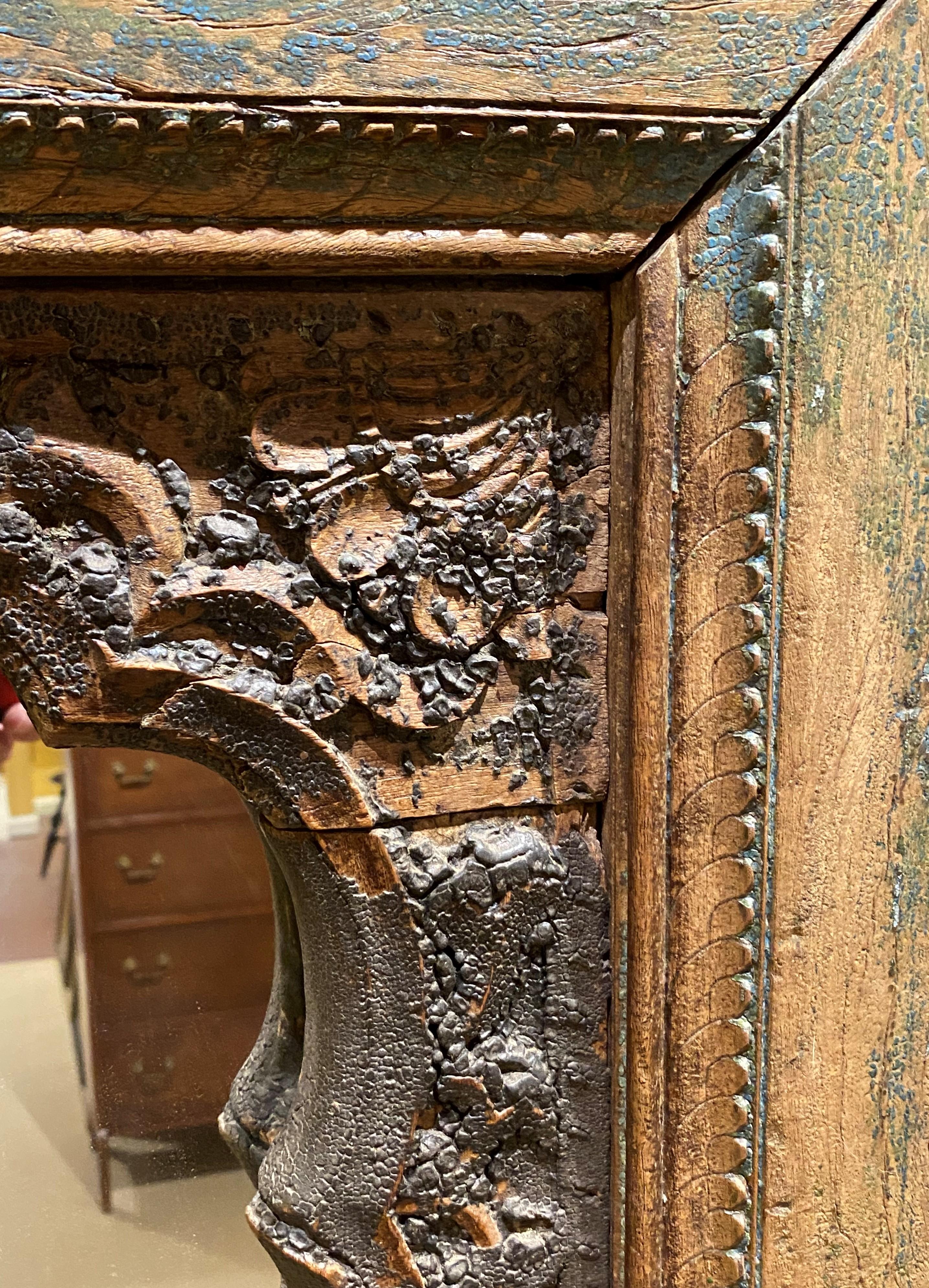 South Asian Architectural Element with Wall Mirror For Sale 2