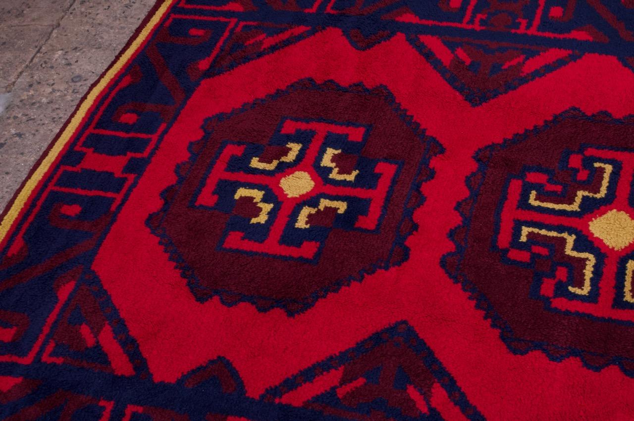 Pakistani South Asian Baluch-Style Wool Rug For Sale