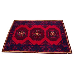 Vintage South Asian Baluch-Style Wool Rug