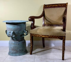 South Asian Bronze Rain Drum Garden Sit or Table