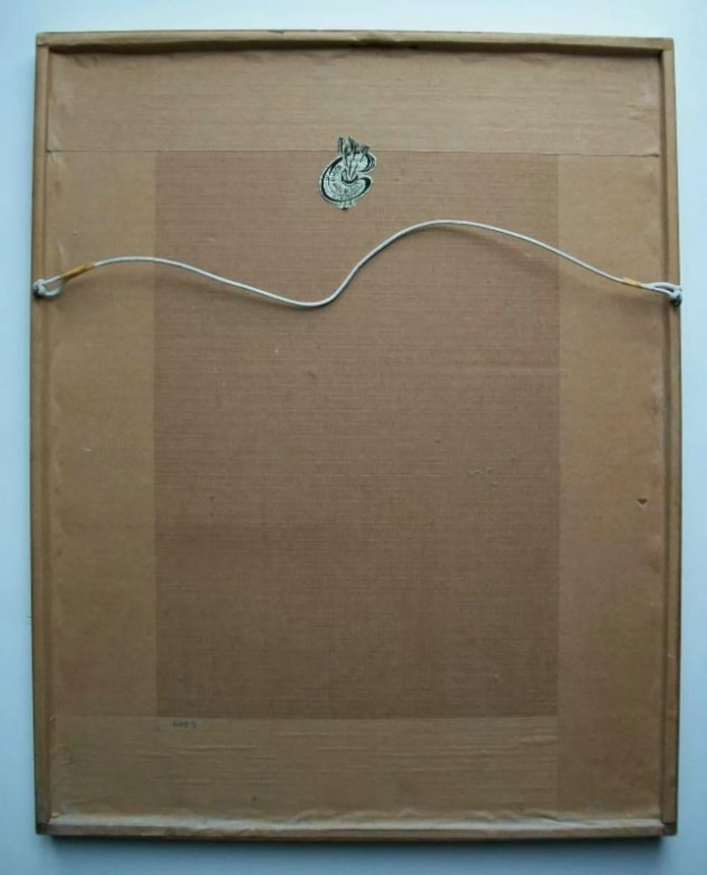 South Asian Peshwa Painting - Faux Bamboo Frame - Unsigned - Mid 20th Century For Sale 1