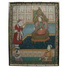 Quadro Peshwa dell'Asia meridionale - Cornice in finto bambù - Non firmato - Metà del 20° secolo