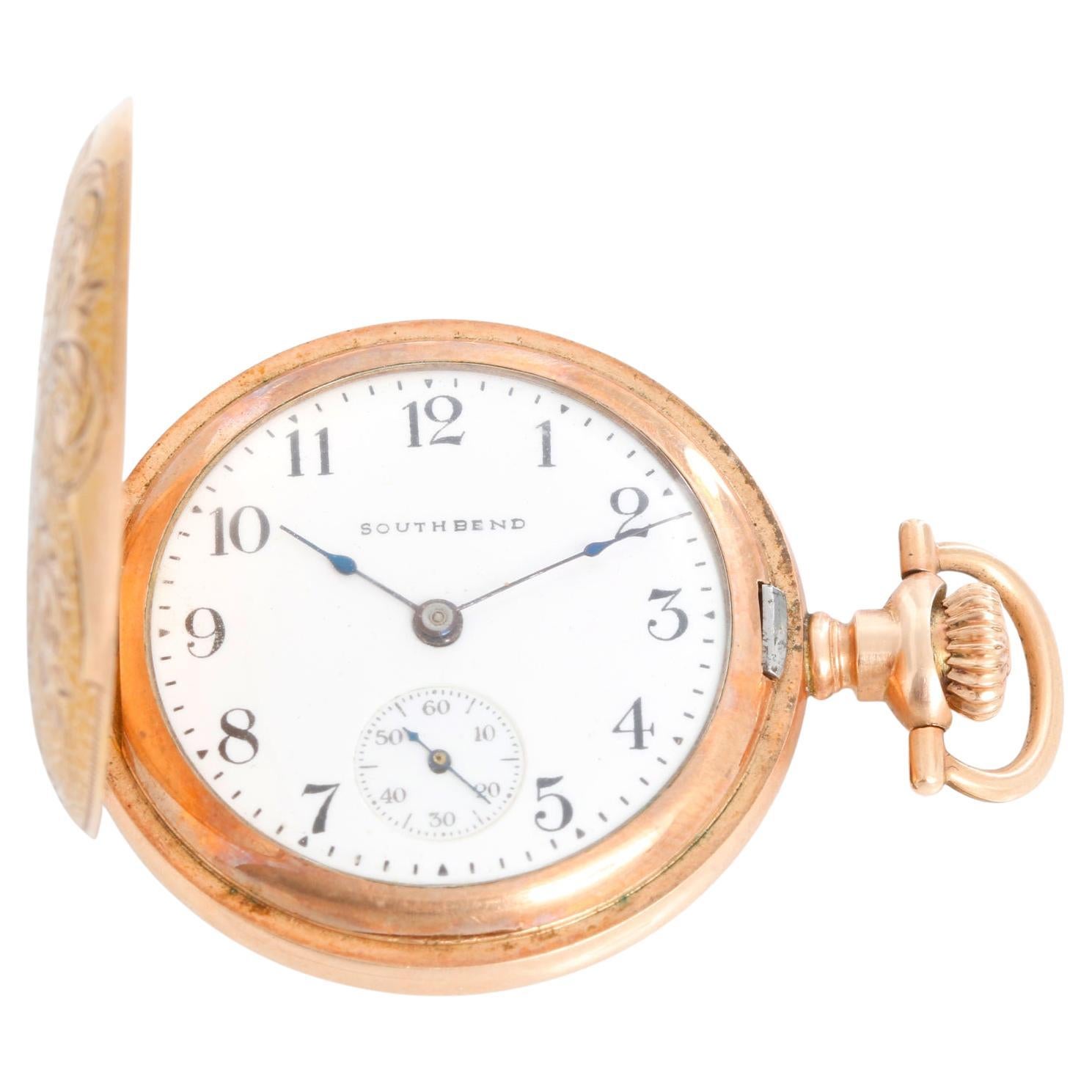 South Bend Gold Filled Ladies Pendant Pocket Watch For Sale