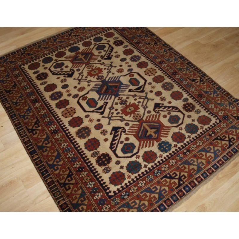 A very good old South Caucasian Shirvan rug, with a design inspired by 19th century rugs from the Kuba region.

A superb example of Shirvan village weaving, rich natural colours and hand-spun wool. This rug was purchased in Azerbaijan about 15 years