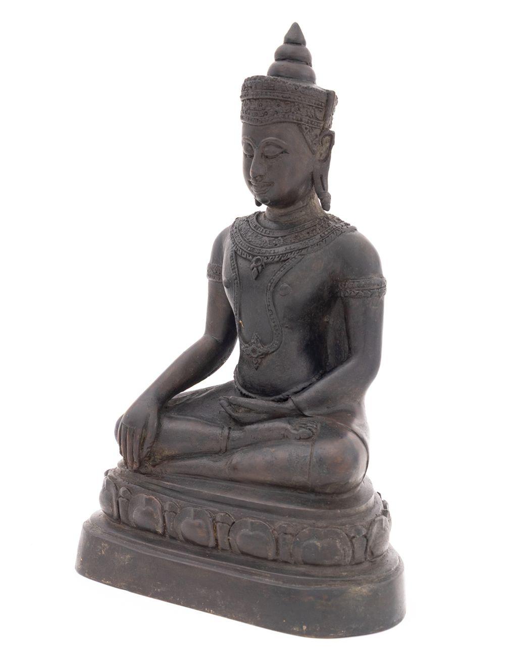 Patiné Figurines de Bouddha en laiton d'Asie du Sud-Est, 5 en vente