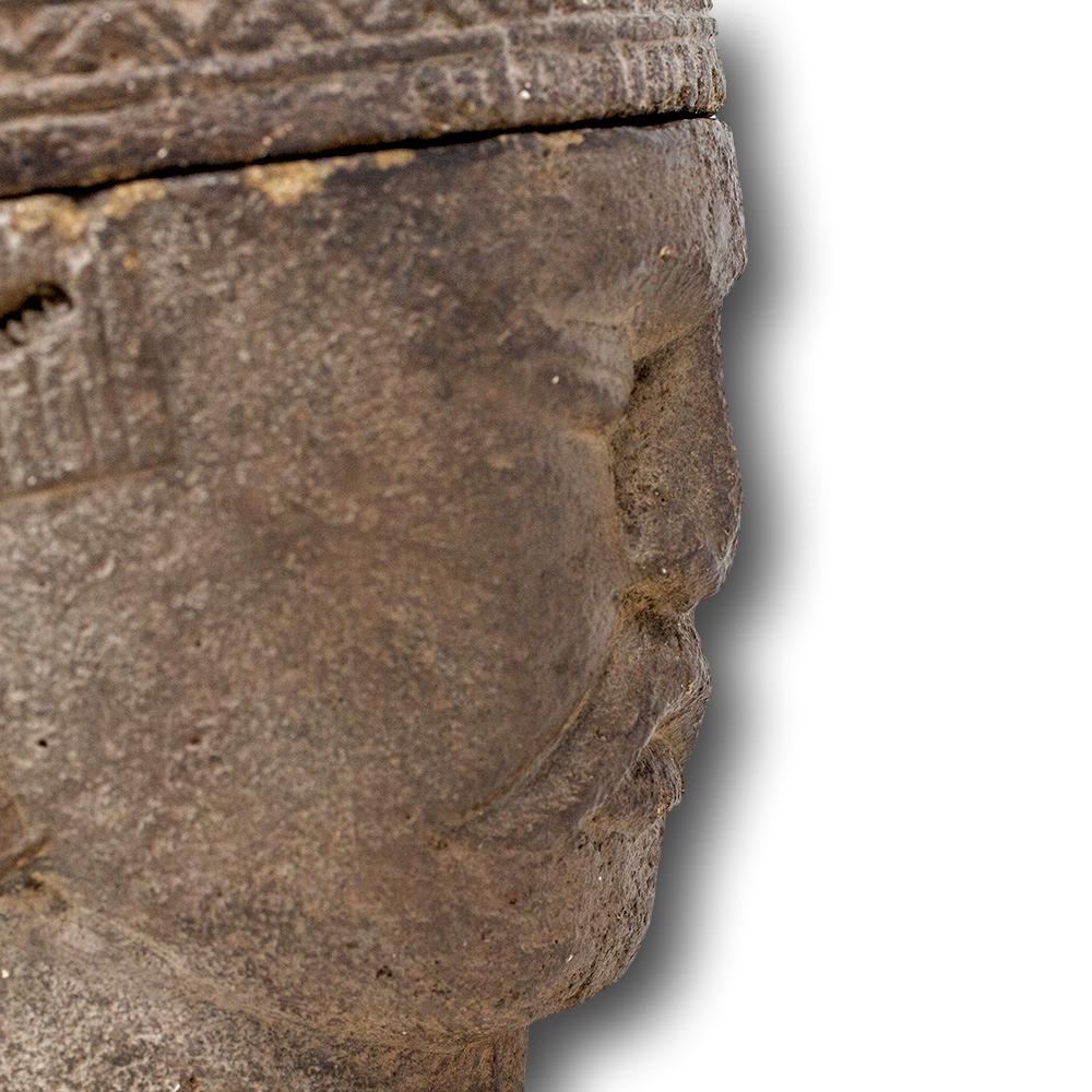 South East Asian Grey Stone Head For Sale 3