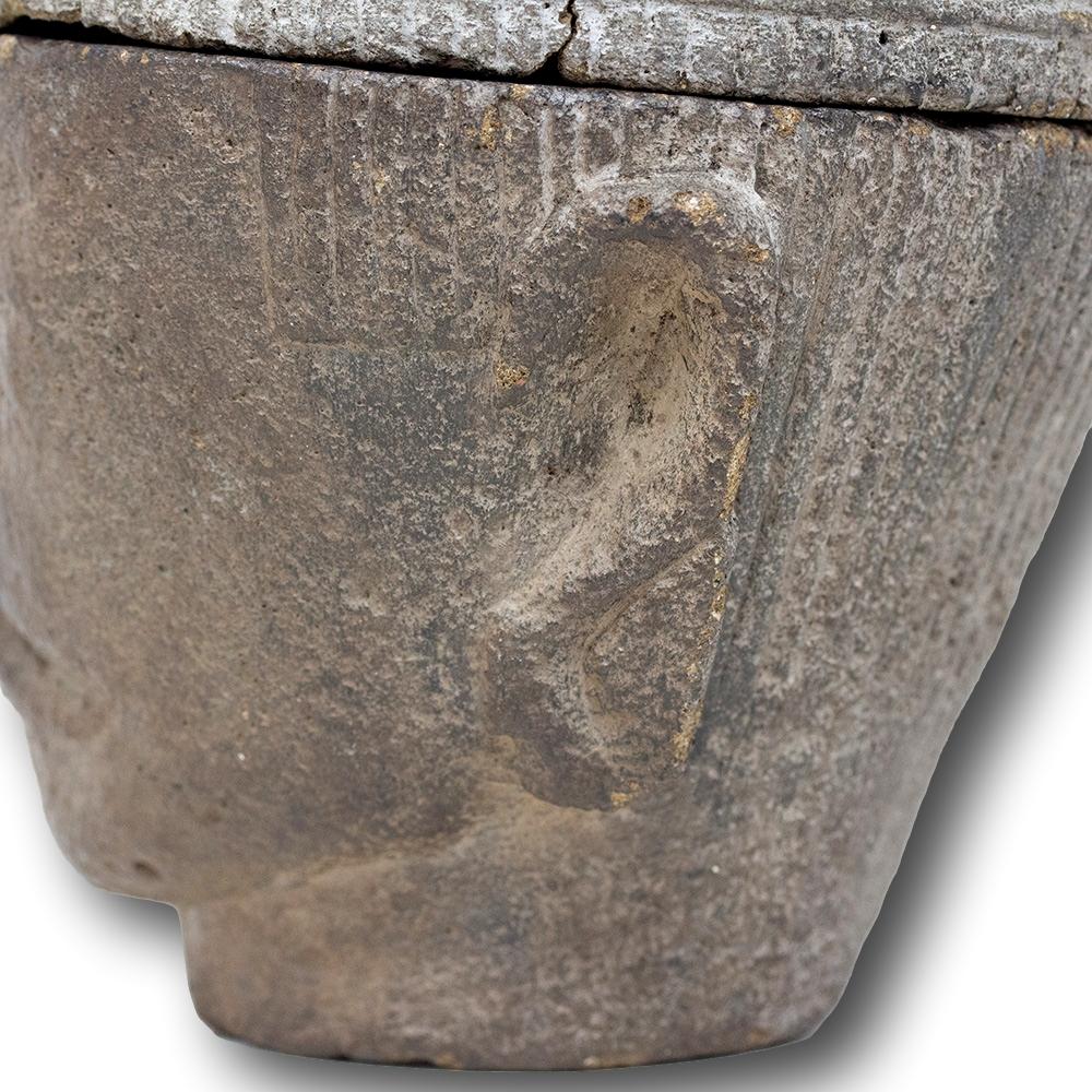 South East Asian Grey Stone Head For Sale 6