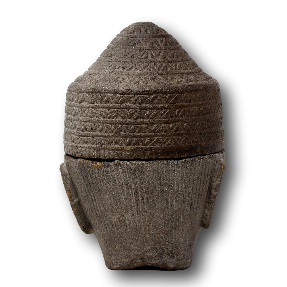 Southeast Asian South East Asian Grey Stone Head For Sale