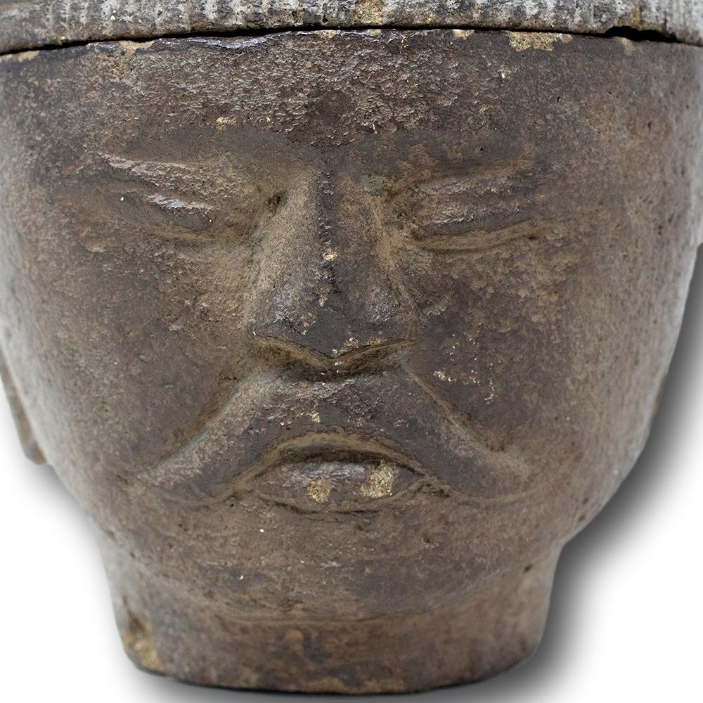 South East Asian Grey Stone Head For Sale 2