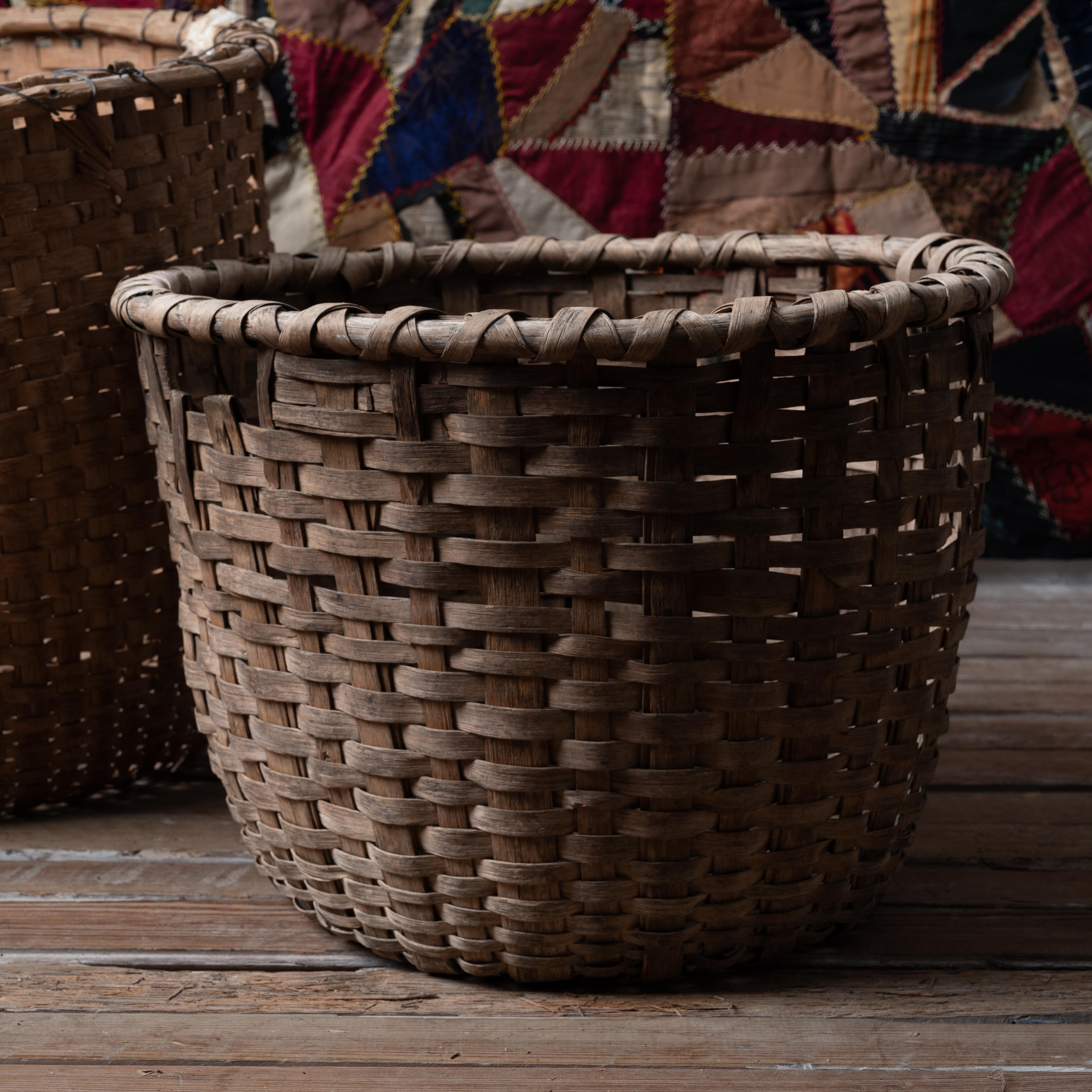 Hand-Woven South Georgia Cotton Picking Baskets - A Pair