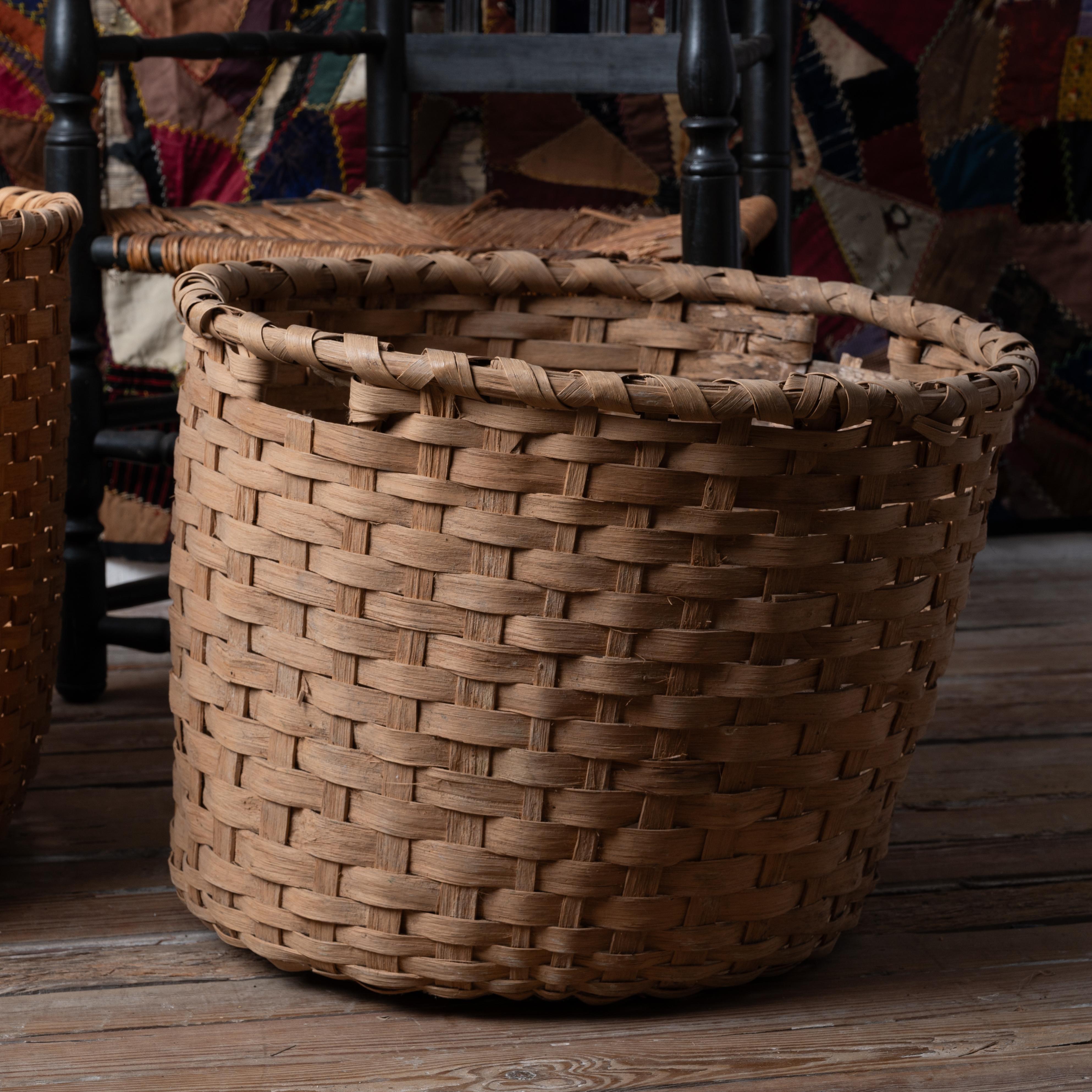 Hand-Woven South Georgia Cotton Picking Baskets - A Pair For Sale