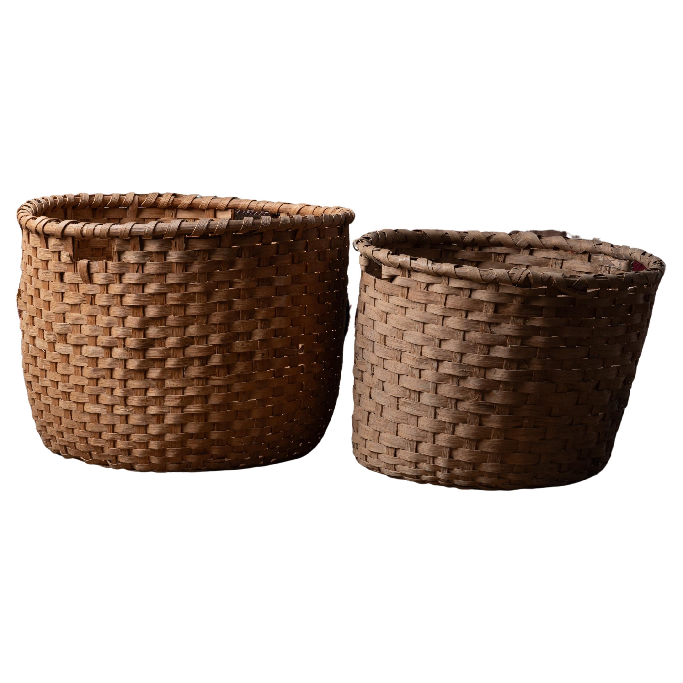 South Georgia Cotton Picking Baskets - A Pair For Sale