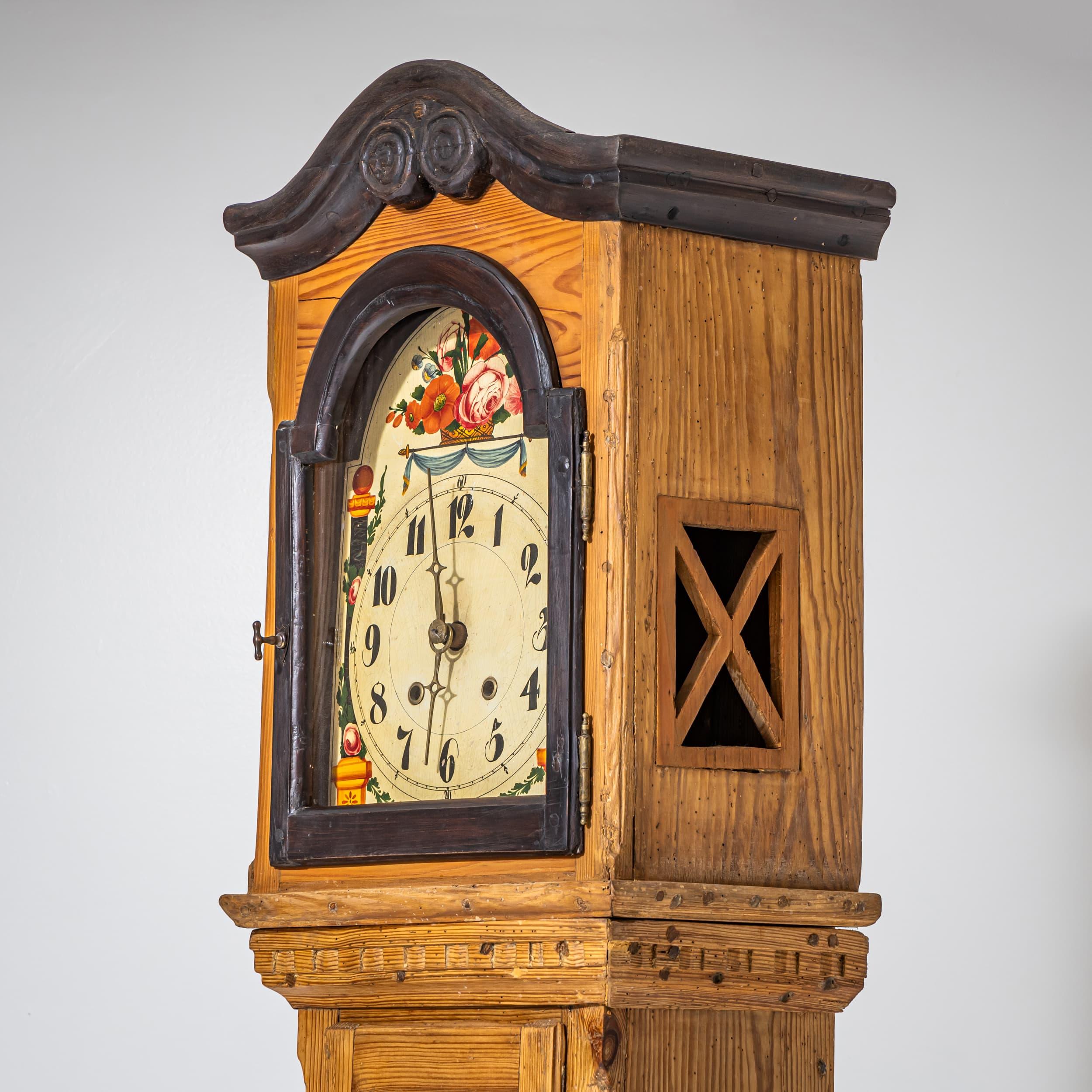 South German Longcase Clock, circa 1850 In Good Condition For Sale In Greding, DE