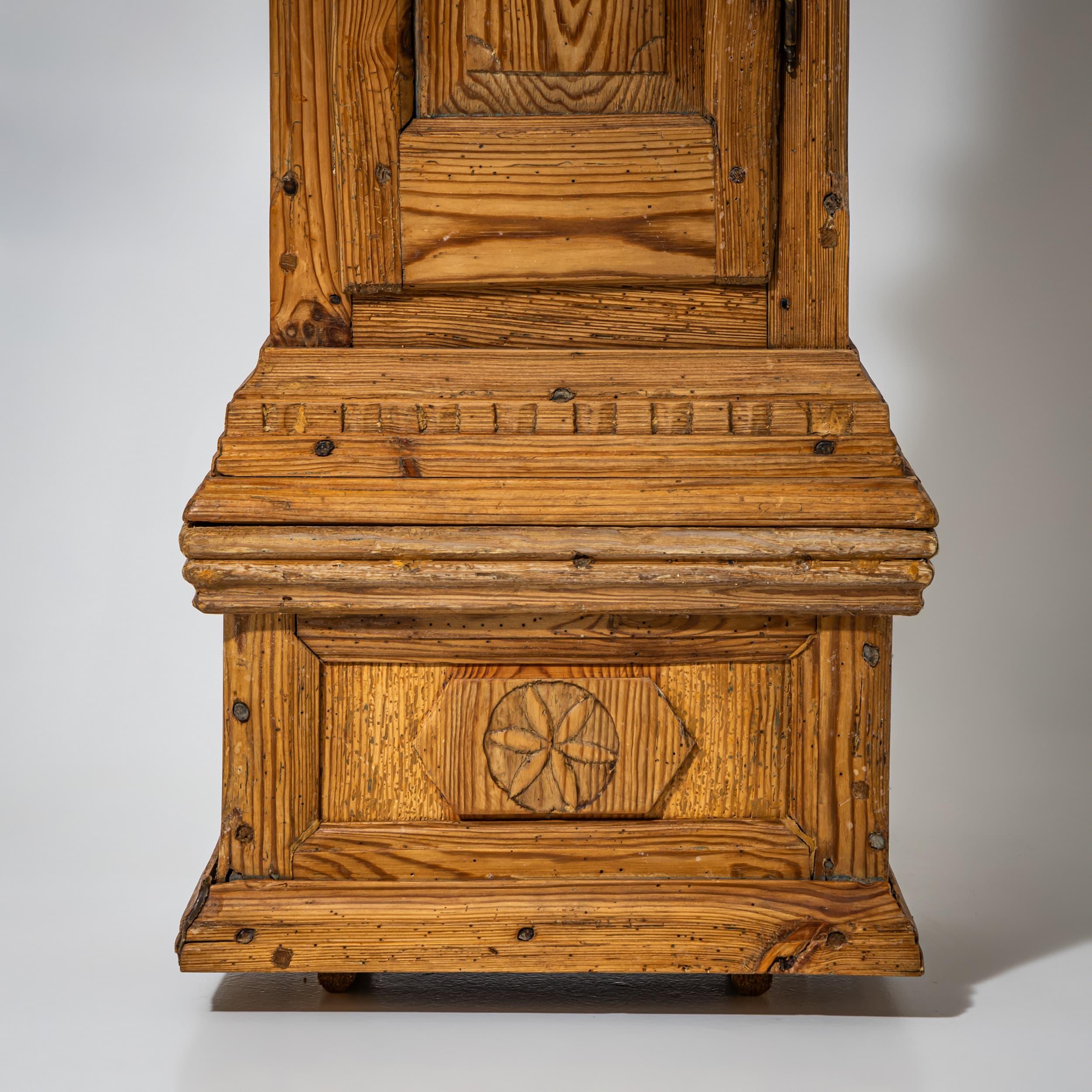 Fir South German Longcase Clock, circa 1850 For Sale